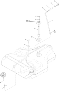 Fuel Tank Assembly Diagram and Parts List for 74952 403319825-999999999 Toro Lawn Mower