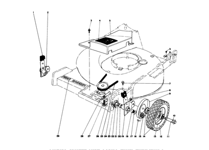 Front Wheel And Pivot Arm Assembly Diagram and Parts List for 20750 8000001 - 8999999 Toro Lawn Mower