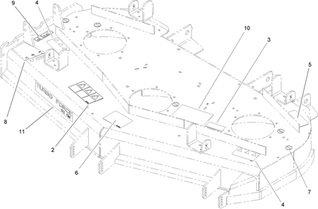 Deck Decal Assembly Diagram and Parts List for 74416TE (250005001-250999999)(2005) Toro Lawn Mower