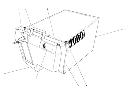 Grass Bag Assembly No. 11-0189 Diagram and Parts List for 20692 0000001 - 0999999 Toro Lawn Mower