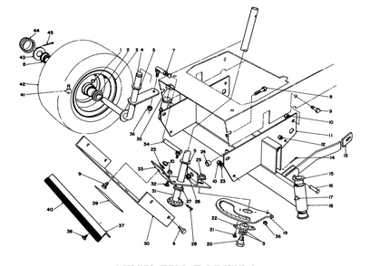 Front Axle Assembly Diagram and Parts List for 56176 1000001 - 1999999 Toro Lawn Tractor