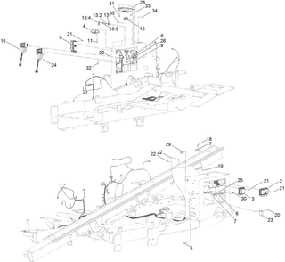 Travel Pendant And Life Jacket Assembly Diagram and Parts List for 23823W 316000001 - 316999999 Toro Lawn Tractor Accessories