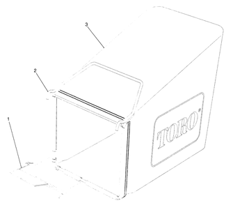 Grass Bag Assembly Diagram and Parts List for 20926B 1000001 - 1999999 Toro Lawn Mower