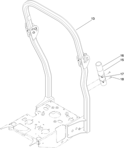 Roll-Over Protection System Assembly Diagram and Parts List for 74450TE (310000001-310999999)(2010) Toro Lawn Mower