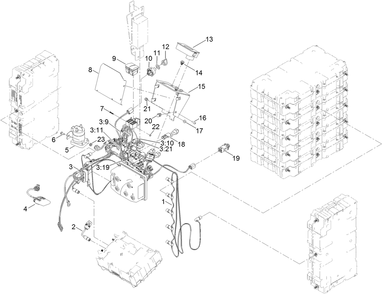 Electrical Harness Assembly Diagram and Parts List for 22218 407100000 - 407599999 Toro Lawn Tractor Accessories