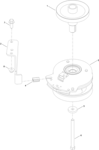 Clutch Assembly Diagram and Parts List for 75306 412300000 - 999999999 Toro Lawn Tractor