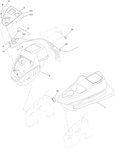 Fender, Console And Control Assembly Diagram and Parts List for 74942TE (316000001-316999999)(2016) Toro Lawn Tractor