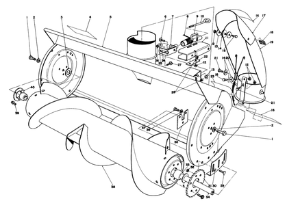 36" Snowthrower Attachment Model 59136 Diagram and Parts List for 57356 2000001 - 2999999 Toro Lawn Tractor