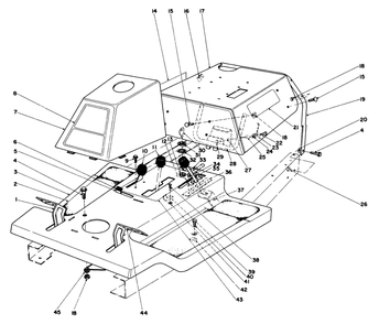 Body Assembly Diagram and Parts List for 56125 3000001 - 3999999 Toro Lawn Tractor