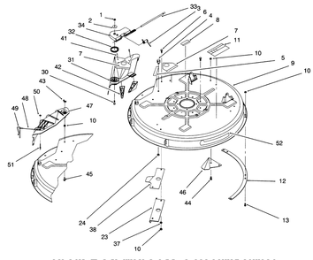 Deck Assembly (32" Cutting Unit) Diagram and Parts List for 71201 6900001 - 6999999 Toro Lawn Tractor