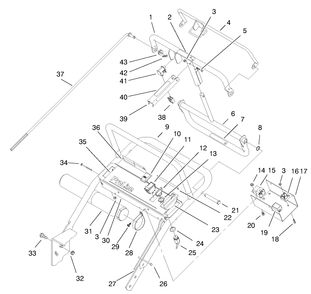 Handle Asm Diagram and Parts List for 30167 890001 - 899999 Toro Lawn Tractor Accessories