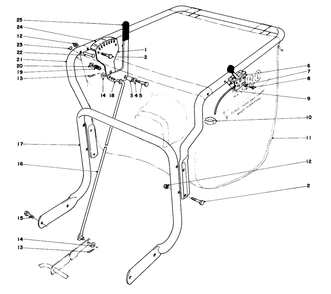 Controls & Handle Assembly (Model 62912) Diagram and Parts List for 62912 5000001 - 5999999 Toro Leaf Blower / Vacuum