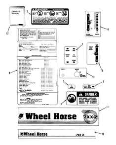 Decals Diagram and Parts List for Z1-18KE02  Toro Lawn Tractor
