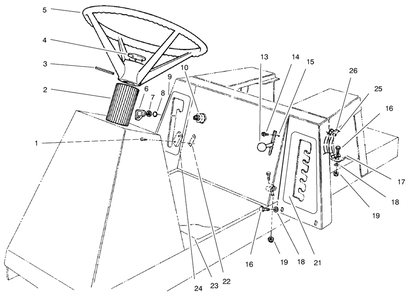 Steering Wheel, Swithes & Decals Diagram and Parts List for 70183 7900001 - 7999999 Toro Lawn Tractor