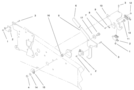 Upper Parking Brake Assembly Diagram and Parts List for 73550 8900001 - 8999999 Toro Lawn Tractor