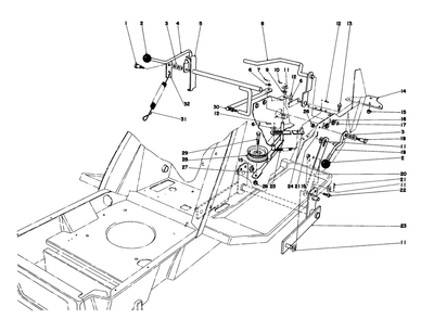 Shift & Clutch Assembly Diagram and Parts List for 57356 9000001 - 9999999 Toro Lawn Tractor