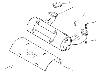Exhaust Diagram and Parts List for 30192 890001 - 899999 Toro Lawn Tractor Accessories