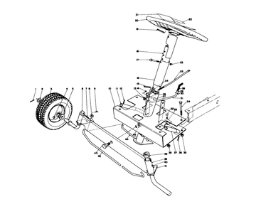Front Axle Assembly Diagram and Parts List for 56575 2000001 - 2999999 Toro Lawn Tractor