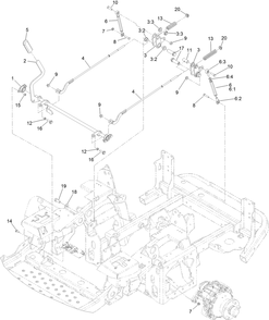 Parking Brake Assembly Diagram and Parts List for 72098 413000000 - 999999999 Toro Lawn Tractor