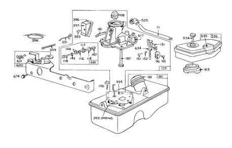 Briggs & Stratton Carburetor Assembly Model 390064 For 19" Hand Propelled Model 16073 Diagram and Parts List for 16073 3000001 - 3999999 Toro Lawn Mower