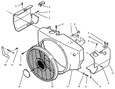 Engine Housing Diagram and Parts List for 73423 7900001 - 7999999 Toro Lawn Tractor