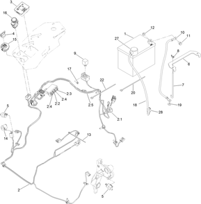 Electrical Assembly Diagram and Parts List for 74950 402100000-403247404 Toro Lawn Mower