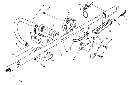 Handle Assembly Diagram and Parts List for 51644V 1000001 - 1999999 Toro Trimmer