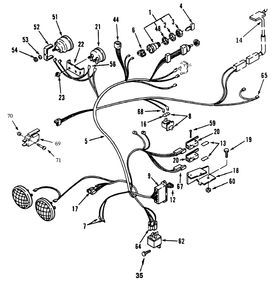 Electrical System Diagram and Parts List for 73420 4900001 - 4999999 Toro Lawn Tractor