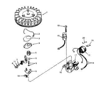 Magneto No. 610793a Diagram and Parts List for 20700 8000001 - 8999999 Toro Lawn Mower