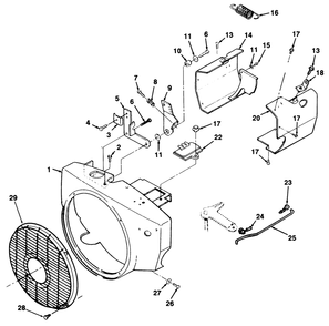 Blower Housing Assembly Diagram and Parts List for Z1-24OE04 1000001 - 1999999 Toro Lawn Tractor