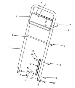 Handle Assembly Diagram and Parts List for 22153BC 5900001 - 5999999 Toro Lawn Mower