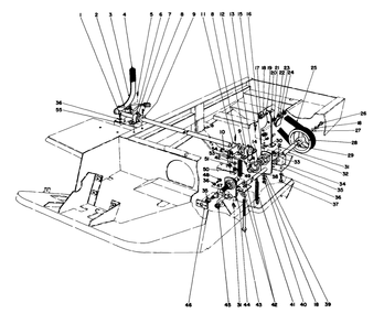 Power Take Off Assembly Diagram and Parts List for 30550 80000001 - 89999999 Toro Lawn Tractor