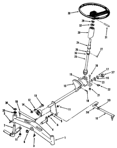 Front Axle And Steering Diagram and Parts List for 31-10K803 2000001 - 2999999 Toro Lawn Tractor
