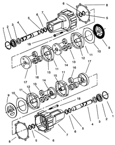Transmission Eaton Model 751-045 Diagram and Parts List for 22-14OE02 2000001 - 2999999 Toro Lawn Tractor