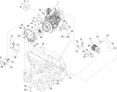 Engine Assembly Diagram and Parts List for 72030 413200000 - 999999999 Toro Lawn Tractor