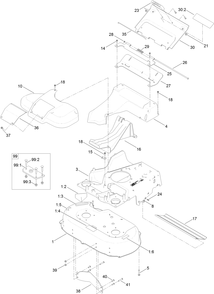 Part Location Diagram of 131-9659-01 Toro Frame