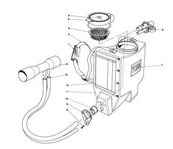 Broadcast Spreader Attachment Model 51525 (Optional) Diagram and Parts List for 51530 5000001 - 5999999 Toro Leaf Blower / Vacuum