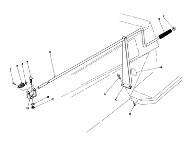 Chute Control Assembly 36" Snowthrower Attachment Model No. 59160 (Optional) Diagram and Parts List for 57356 5000001 - 5999999 Toro Lawn Tractor