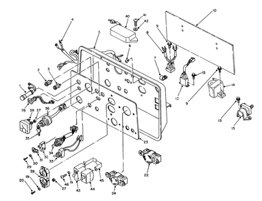 Control Panel Assembly Diagram and Parts List for 62040 8000001 - 8999999 Toro Generator