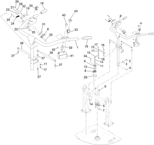 Handle Assembly Diagram and Parts List for 68037 413000000 - 999999999 Toro Lawn Tractor Accessories