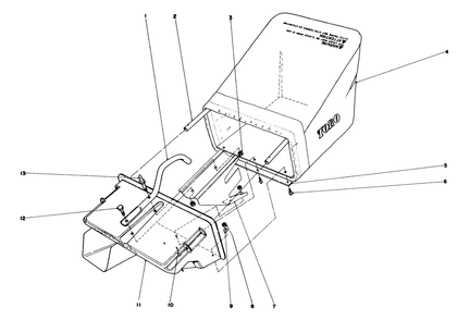 Grass Catcher Assembly No. 11-0269 (Model No. 16880 & 16890) Diagram and Parts List for 16890 2000001 - 2999999 Toro Lawn Mower