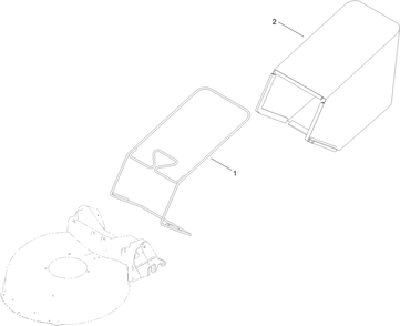 Bag Assembly Diagram and Parts List for 21352 400000000 - 412256382 Toro Lawn Mower