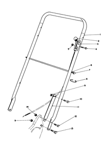 Handle Assembly (Model 22030) Diagram and Parts List for 22030 6000001 - 6999999 Toro Lawn Mower