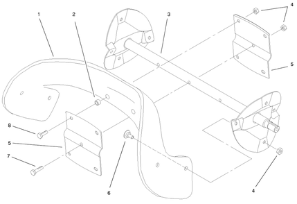 Rotor Assembly Diagram and Parts List for 38431 8900001 - 8999999 Toro Snow Blower
