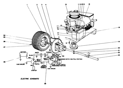 Engine And Axle Assembly Diagram and Parts List for 56044 8000001 - 8999999 Toro Lawn Tractor