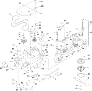 Part Location Diagram of 135-0745-03 Toro Sheave-Single