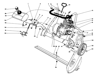 Engine Assembly Diagram and Parts List for 38165 6000001 - 6999999 Toro Snow Blower