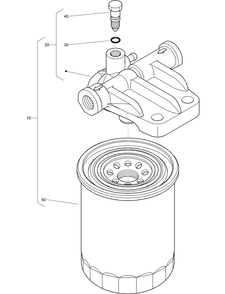Fuel Filter Assembly Diagram and Parts List for 22530 414400000 - 999999999 Toro Lawn Tractor Accessories