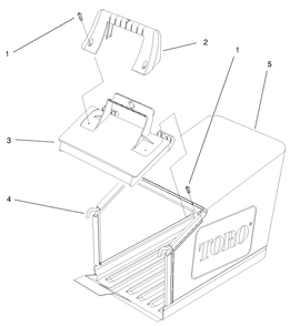 Bag And Components Assembly Diagram and Parts List for 20823 9900001 - 9999999 Toro Lawn Mower