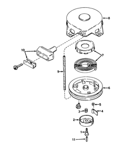 Rewind Starter No. 590420 (Model No. 56022) Diagram and Parts List for 56022 5000001 - 5999999 Toro Lawn Tractor